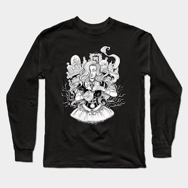 Wicked Apothecary Long Sleeve T-Shirt by Magda Chonillo